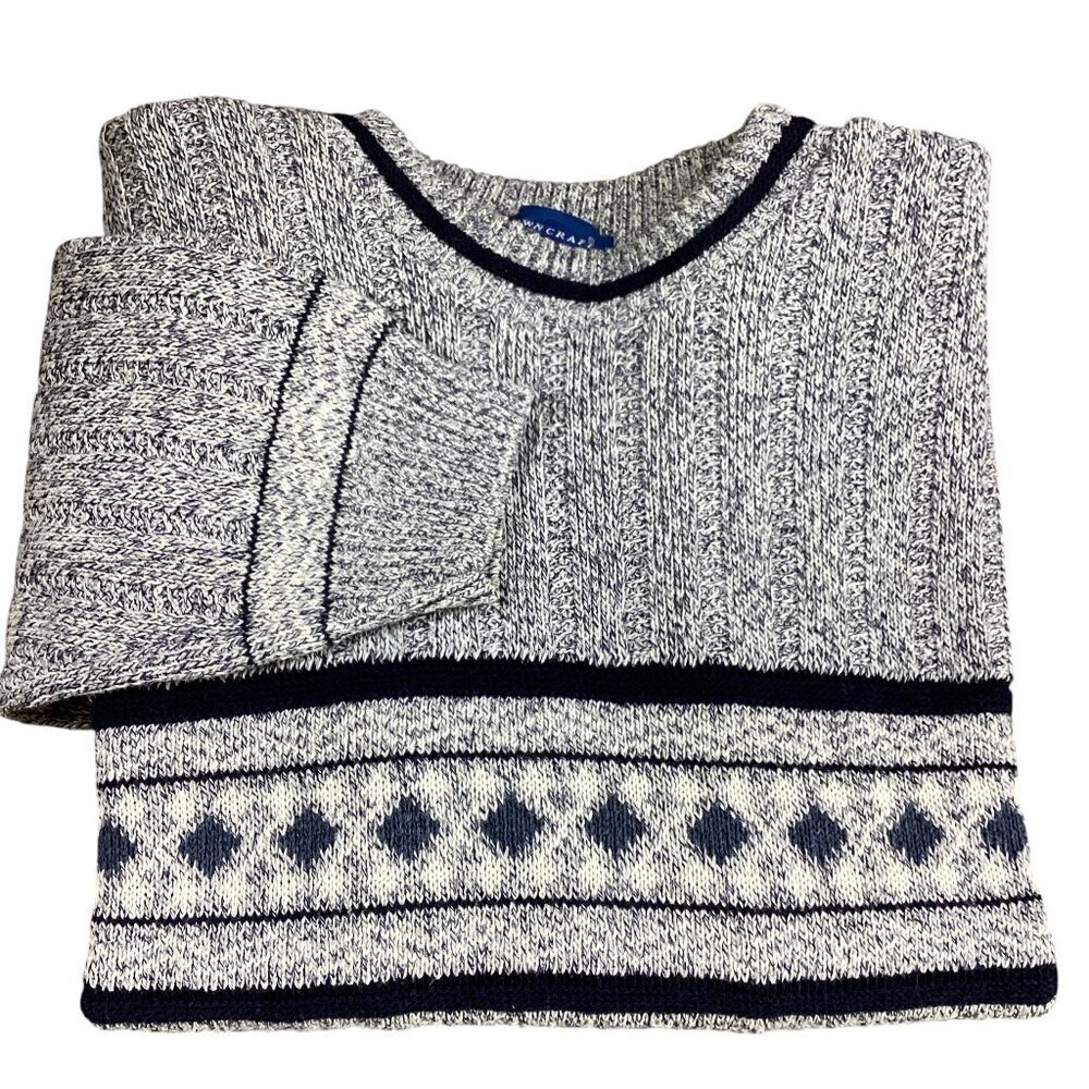 VTG Towncraft Men's Crew‎ Neck Cotton Blend Sweater Men's M #321F